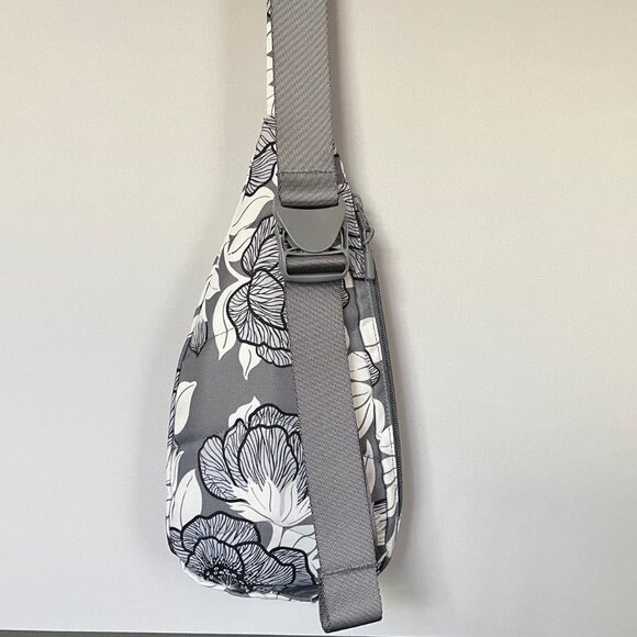 Vera Bradley Moon Shadow Meadow Sling Backpack & wallet Grey and White main image 8